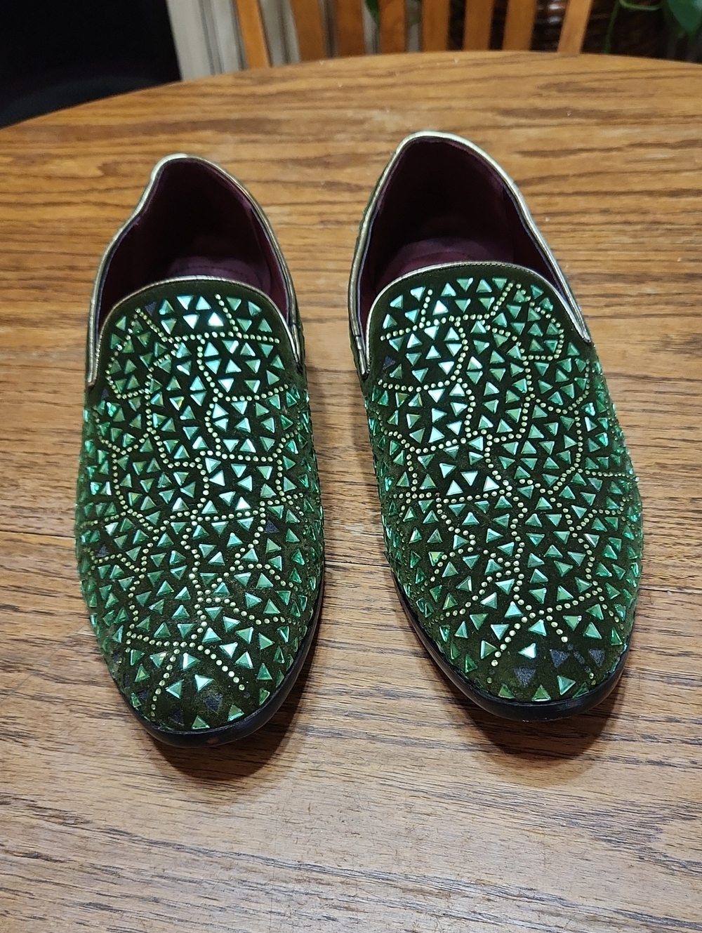 Alberto Fellini Sparko Mens Green Jewel Loafers Size 10.5